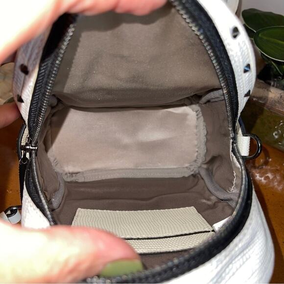 RARE MCM Swarovski Crocodile Leather Mini Backpack White NWOT - Picture 8 of 11